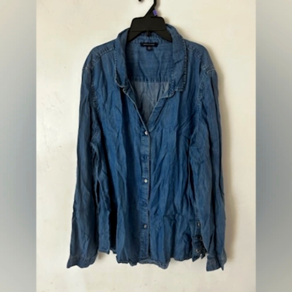 Blue denim shirt